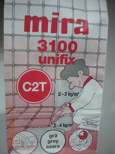 клей для плитки mira 3100 unifix, 15 кг (серый)
