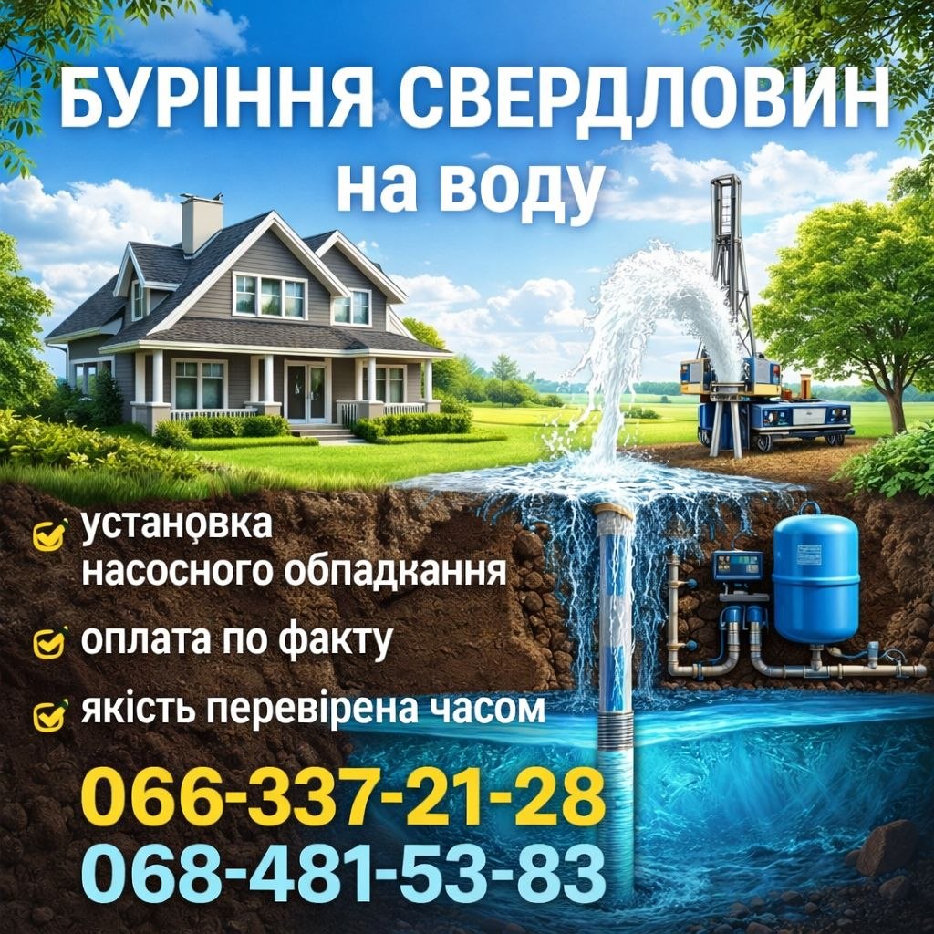 Буріння свердловин в Харківській, Полтавській обл.
